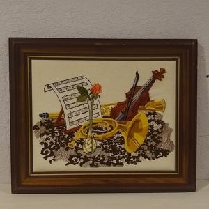 Musical Framed Crewel